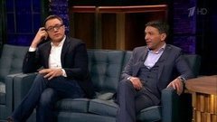Участник «Квартета И» Леонид Барац и актер Алексей Макаров. Вечерний Ургант. Фрагмент выпуска от 08.02.2016