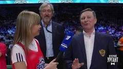 Матч всех звезд баскетбольной Лиги ВТБ. Острый репортаж с Аллой Михеевой. Вечерний Ургант. Фрагмент выпуска от 17.02.2017