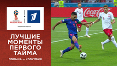 Сборная Польши — сборная Колумбии. Лучшие моменты первого тайма. Чемпионат мира по футболу FIFA 2018 в России™
