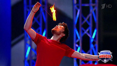 Андрей Сафронов. Отборочный тур. Русский ниндзя. Второй сезон. Фрагмент выпуска от 07.10.2018