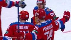 Вторая шайба сборной России. Сборная России — сборная Чехии. Кубок Первого канала по хоккею 2018