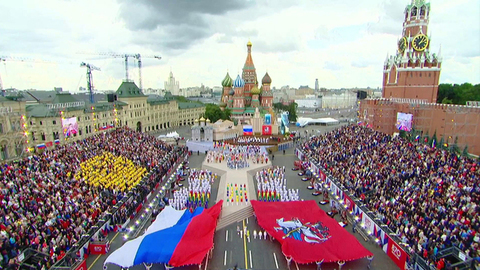 Церемония открытия Дня города Москвы на Красной площади. 2017 год