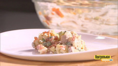 Рецепт с копченой курицей и креветками