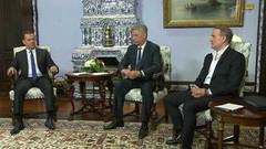 Визит украинских политиков в Россию Петр Порошенко назвал попыткой посадить страну на российскую газовую иглу. Толстой. Воскресенье. Фрагмент выпуска от 24.03.2019