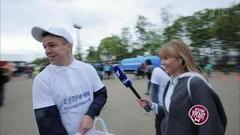 Всероссийский полумарафон. Острый репортаж с Аллой Михеевой. Вечерний Ургант. Фрагмент выпуска от 26.05.2017