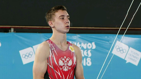 Россиянин Сергей Найдин завоевал серебро и бронзу в соревнованиях по спортивной гимнастике! Вольные упражнения. Конь. Мужчины. Спортивная гимнастика. Летние юношеские олимпийские игры 2018