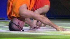 Константин Цзю и Александра Демьянец — «Монахи Шаолиня». Вольные упражнения. Без страховки. Фрагмент выпуска от 06.03.2016