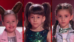 Александра Давыдова, Ева Медведь и Каринэ Меграбян. «Коляда». Голос.Дети-4. Поединки. Фрагмент выпуска от 31.03.2017