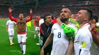 Сборная Чили выходит в финал после серии пенальти. Фрагмент матча Португалия — Чили. Кубок конфедераций FIFA 2017