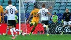 Первый гол сборной Австралии. Фрагмент матча Австралия — Германия. Кубок конфедераций FIFA 2017