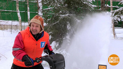 Дмитрий Талабуев убирает снег. Доброе утро. Фрагмент выпуска от 05.03.2018