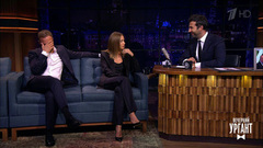 Актеры Светлана Устинова и Андрей Чадов. Вечерний Ургант. Фрагмент выпуска от 11.09.2018