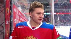 Интервью Кирилла Капризова. Сборная России — сборная Чехии. Кубок Первого канала по хоккею 2018