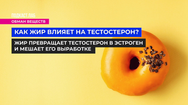 <p>Как жир влияет на тестостерон? Жир превращает тестостерон в эстроген и мешает его выработке.</p>
