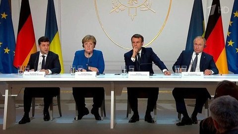 Пресс-конференция по итогам саммита «нормандской четверки» в Париже. Полная версия