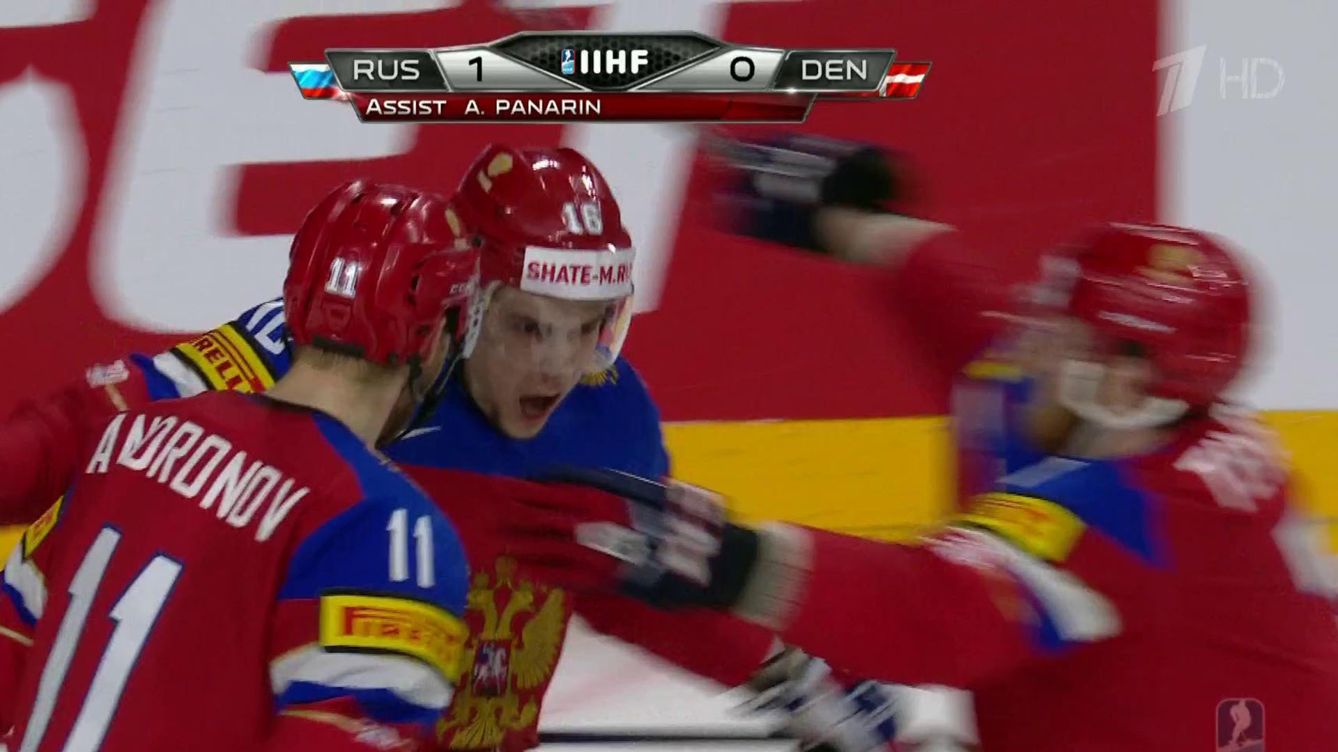 Сборная России выиграла у команды Дании на Чемпионате мира по хоккею