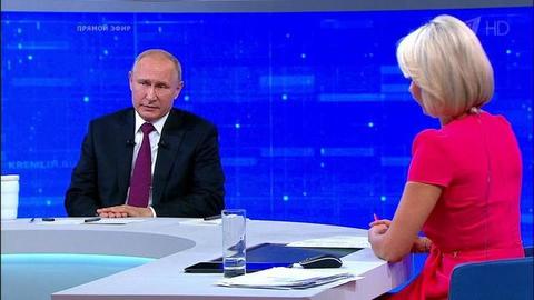 «Будут проведены все необходимые действия, чтобы найти виновных, которые создали эту ненормальную ситуацию», — Владимир Путин о деле Ивана Голунова. Фрагмент Прямой линии 2019
