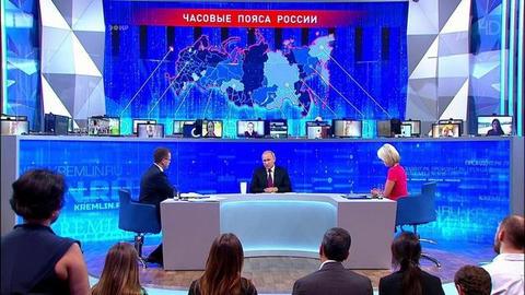 «Я хоть и во дворе рос, но в питерском», — Владимир Путин отвечает на блиц-опрос. Фрагмент Прямой линии 2019
