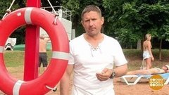 Дмитрий Талабуев на пляже. Доброе утро. Фрагмент выпуска от 31.07.2019