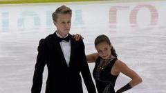 Диана Дэвис — Глеб Смолкин. Ритм-танец. Танцы. Гран-при США. Гран-при по фигурному катанию среди юниоров 2019/20