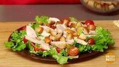 Салат «Цезарь» от Марии Суровой. Доброе утро. Фрагмент выпуска от 05.09.2019