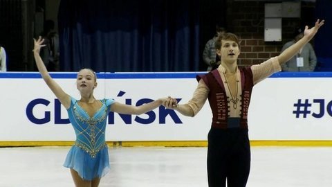 Анна Щеглова — Илья Калашников. Произвольная программа. Пары. Baltic Cup. Гран-при по фигурному катанию среди юниоров 2019/20