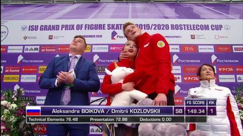 Александра Бойкова — Дмитрий Козловский. Произвольная программа. Пары. За кадром. Rostelecom Cup. Гран-при по фигурному катанию 2019/20