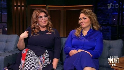 Актрисы Екатерина Скулкина и Надежда Ангарская о шоу Comedy Woman. Вечерний Ургант. Фрагмент выпуска от 28.11.2019