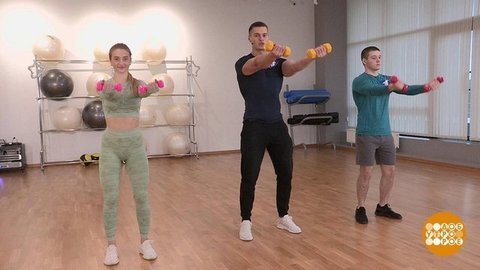 Укрепляем руки и грудь. Доброе утро. Фрагмент выпуска от 20.12.2019