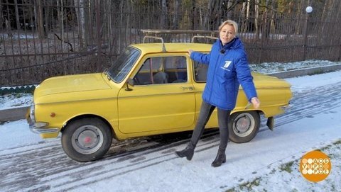 Блондинка за рулем «Ушастого». Доброе утро. Суббота. Фрагмент выпуска от 18.01.2020