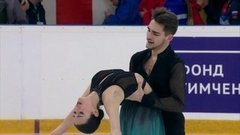 Елизавета Худайбердиева — Андрей Филатов. Произвольный танец. Танцы. Первенство России по фигурному катанию среди юниоров 2020