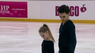 Полина Костюкович — Дмитрий Ялин. Произвольная программа. Пары. Первенство России по фигурному катанию среди юниоров 2020