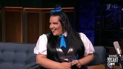 Певица Netta о том, как быть счастливым. Вечерний Ургант. Фрагмент выпуска от 24.02.2020