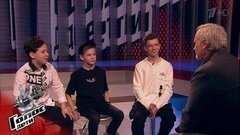 «У нас есть своя кричалка». Артем Король, Кирилл Александров и Тимур Лезгишвили перед Поединками. Голос.Дети-7. Фрагмент выпуска от 27.03.2020