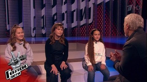 «Мы готовы выступить так, чтобы нас запомнили надолго». Варвара Музеева, Кира Науменко и Софья Туманова перед Поединками. Голос.Дети-7. Фрагмент выпуска от 27.03.2020