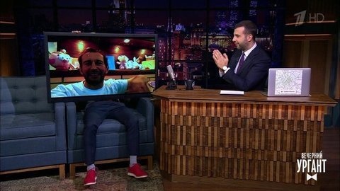 Встреча с Константином Хабенским на безопасном расстоянии. Вечерний Ургант. Фрагмент выпуска от 30.03.2020