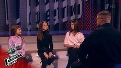 «У них разные характеры, но это и помогло этой тройке стать легендарными». Злата Осипова, Дарья Киселева и Софья Льорет перед Поединками. Голос.Дети-7. Фрагмент выпуска от 10.04.2020
