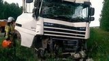В Курганской области рейсовый автобус столкнулся с фурой