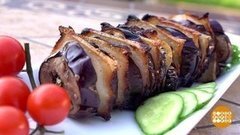 Шашлыки из баклажанов и сала. Доброе утро. Фрагмент