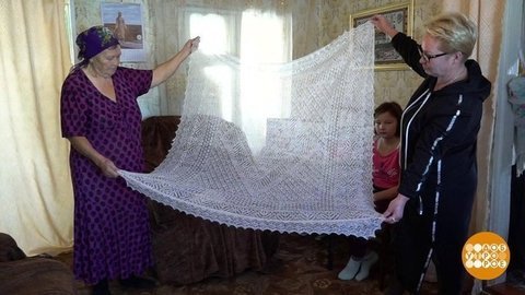 Оренбургский пуховый платок: просто песня! Доброе утро. Фрагмент