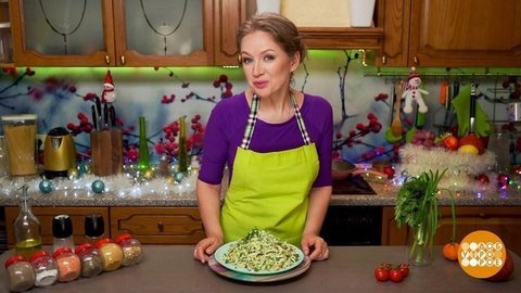 Быстрый салат из кальмаров. Доброе утро. Фрагмент