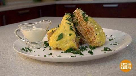 Вафельный торт с... курицей. Доброе утро. Фрагмент