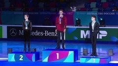 Церемония награждения. Юноши. Первенство России по фигурному катанию среди юниоров 2021