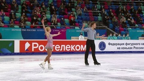 Анастасия Мухортова — Дмитрий Евгеньев. Произвольная программа. Первенство России по фигурному катанию среди юниоров 2021