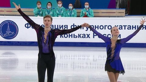 Екатерина Петушкова — Евгений Маликов. Произвольная программа. Первенство России по фигурному катанию среди юниоров 2021