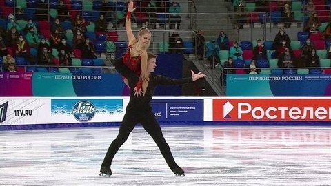 Полина Костюкович — Алексей Брюханов. Произвольная программа. Первенство России по фигурному катанию среди юниоров 2021