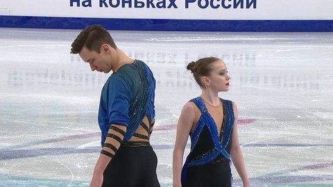Юлия Артемьева — Михаил Назарычев. Произвольная программа. Первенство России по фигурному катанию среди юниоров 2021