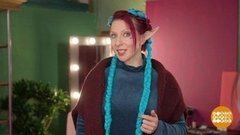 Яна Чурикова примеряет эльфийские уши. Доброе утро. Фрагмент