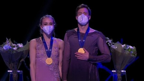 Танцы на льду. Церемония награждения. Чемпионат мира по фигурному катанию 2021