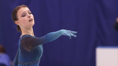 Анна Щербакова. Короткая программа. Командный чемпионат мира по фигурному катанию 2021